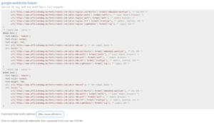 Füge den CSS-Code von Google Webfont Helper in den Customizer (alternativ per Plugin) ein